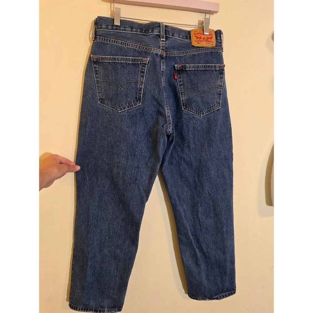 Levis 550 Relaxed Fit‎ Tapered Leg Blue Jeans Mens 34x30 Medium Wash Denim